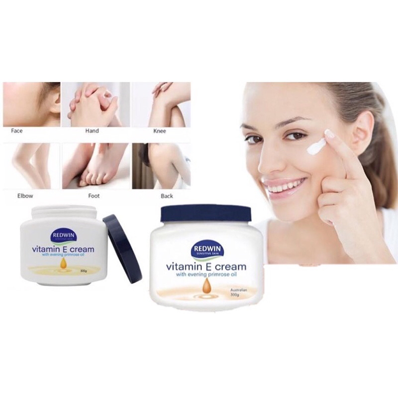 Combo 2 hũ kem dưỡng ẩm Redwin Vitamin E 300gr giúp dưỡng ẩm da và mùi hương thơm dịu nhẹ khiến chàng say mê hàng chuẩn