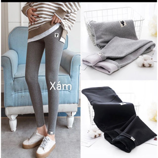 Quần legging lót lông cho mẹ bầu Thu Đông