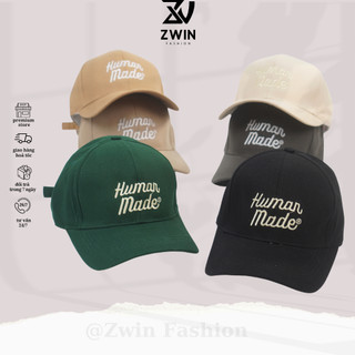 Nón kết ❤️ Mũ lưỡi trai thêu chữ Human Made chất kaki cao cấp form unisex nam nữ N61