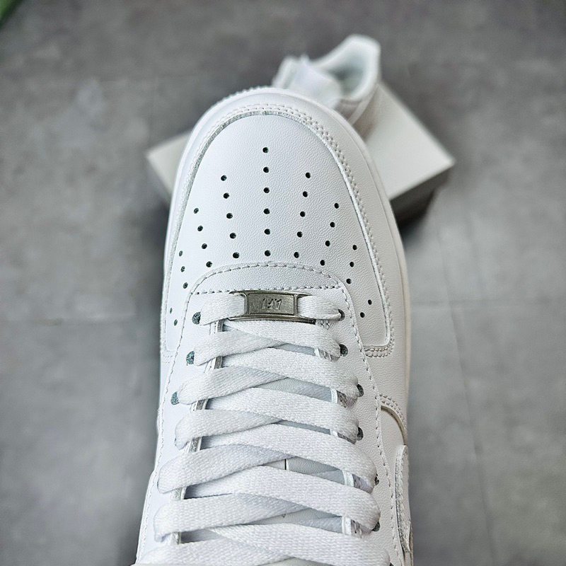 Giày Sneaker Cổ Thấp  Best Quality PK Factory Air Force 1 All White AF1 Full Trắng