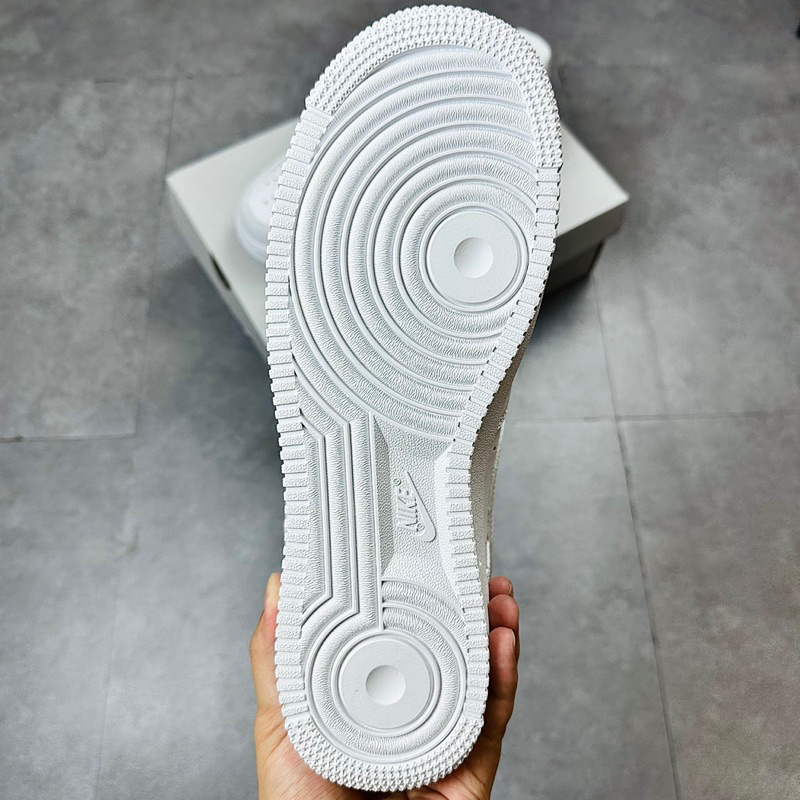 Giày Sneaker Cổ Thấp  Best Quality PK Factory Air Force 1 All White AF1 Full Trắng