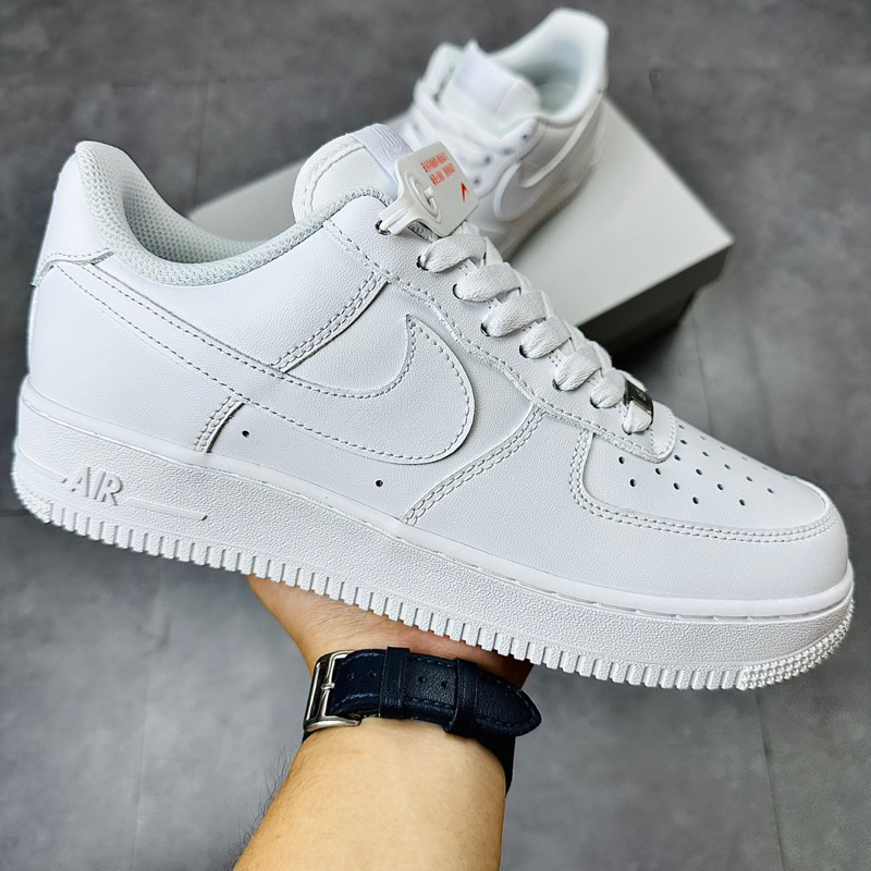 Giày Sneaker Cổ Thấp  Best Quality PK Factory Air Force 1 All White AF1 Full Trắng