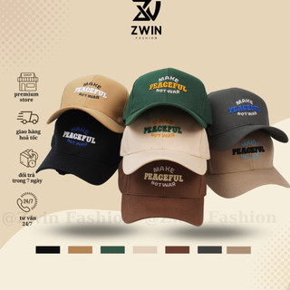 Nón kết ❤️ Mũ lưỡi trai thêu hình chữ Peaceful chất kaki cao cấp form unisex nam nữ N79
