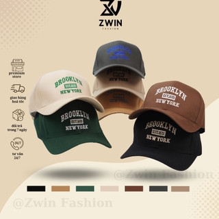 Nón kết ❤️ Mũ lưỡi trai thêu hình chữ Brooklyn 1631 chất kaki cao cấp form unisex nam nữ N80