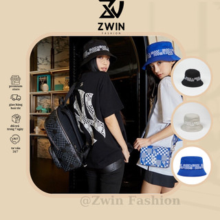 Nón tai bèo ❤️ Mũ bucket vành cụp thêu LA Full Tem Mác chất kaki cao cấp form unisex nam nữ N82 - Zwin