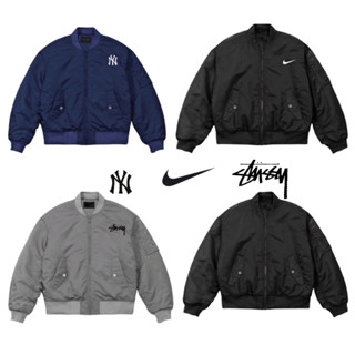 Áo Khoác Bomber Stussy Nike Mlb 3 lớp Trần Phao,Áo Bomber Nam Nữ Trần Trám Shop Q&V