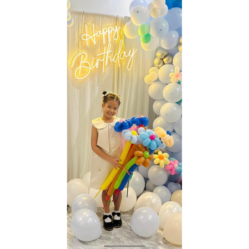 8-55kg| Đầm mẹ và bé đính nút tim