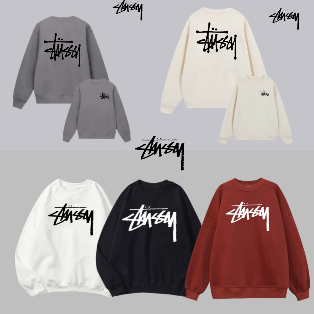 Áo sweater Stussy nam nữ, chất Nỉ Bông cotton siêu dày From rộng PYPY