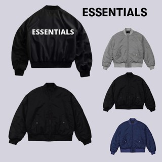 Áo bomber essentials 3 lớp nam nữ , áo khoác bomber essentials jacket siêu ấm