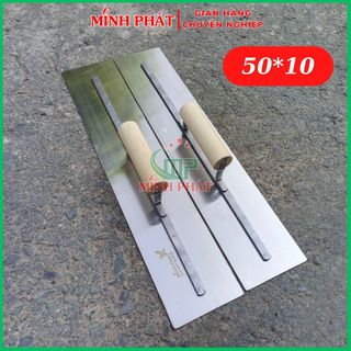 Dao Trét Bột Sơn Nước Cán Gỗ 50cm*10cm Thép Trắng 5 Yem Minh Phát Cao Cấp