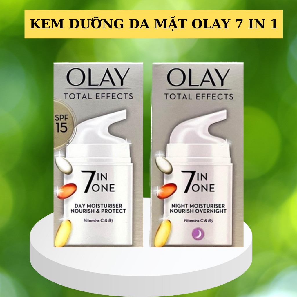 Kem Dưỡng Olay Total Effects 7 In 1 Ngày Và Đêm 50ml - sáng da chống lão hóa