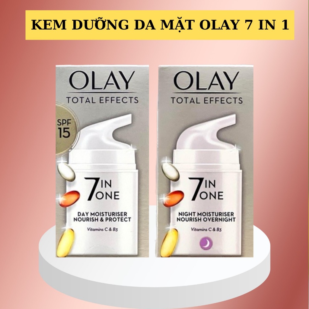 Kem Dưỡng Olay Total Effects 7 In 1 Ngày Và Đêm 50ml - sáng da chống lão hóa