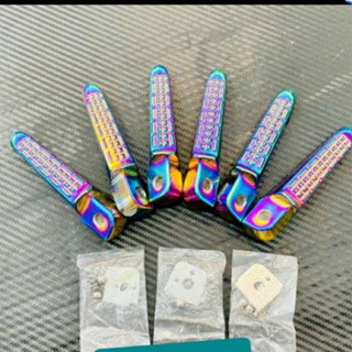 Gác chân sau Xe Wave inox 7 màu Titan < Giá 1 Đôi>