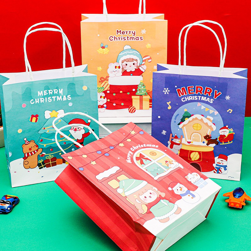 Túi Xách Đựng Quà noel , Túi quà giáng sinh kích thước 21x18cm.