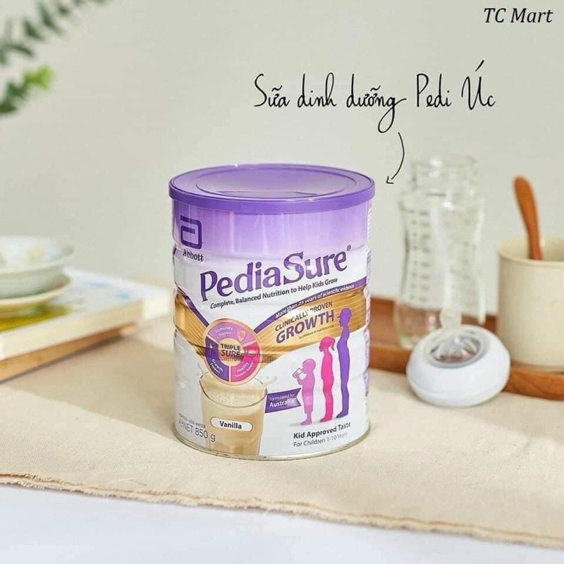 Sữa Bột Pediasure Úc Hương Vani 850g