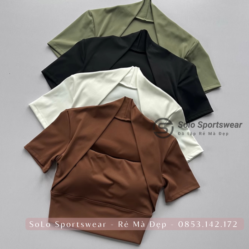 Áo Thun Tập Gym Yoga Croptop Ôm Body CÓ MÚT Ngắn Tay Thể Thao Nữ Thun Poly Mềm Mịn Thoáng Mát 𝐆𝐘𝐌𝐒𝐓𝐎𝐑𝐄 296