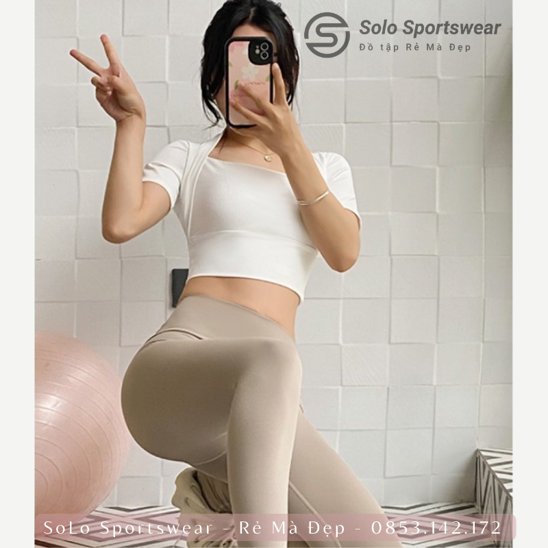 Áo Thun Tập Gym Yoga Croptop Ôm Body CÓ MÚT Ngắn Tay Thể Thao Nữ Thun Poly Mềm Mịn Thoáng Mát 𝐆𝐘𝐌𝐒𝐓𝐎𝐑𝐄 296