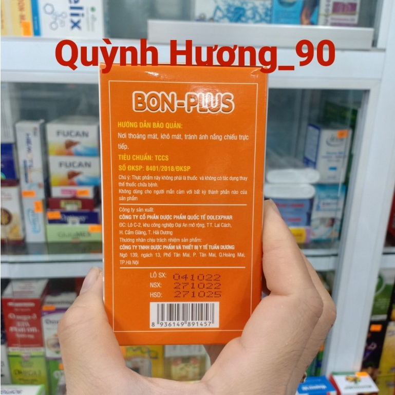 BON-PLUS giúp bổ sung canxi,vitamin K,và D giúp tăng hấp thụ tối đa canxi cho cơ thể