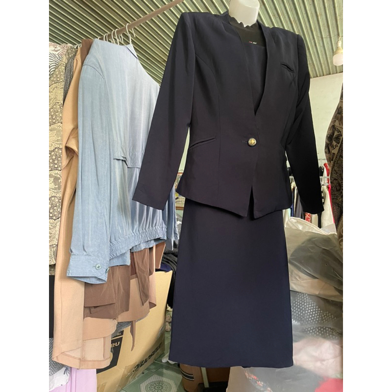 Set vest blazer form âu