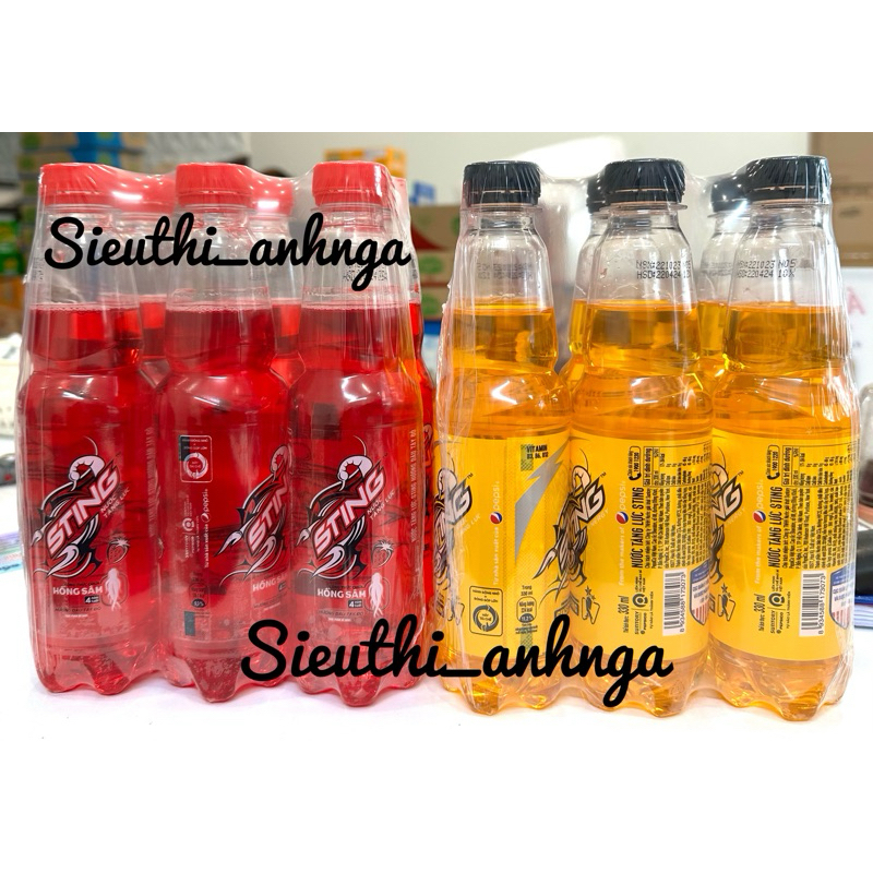 Lốc ( 6 Chai ) Nước Tăng Lực Sting Vị Dâu 330ml