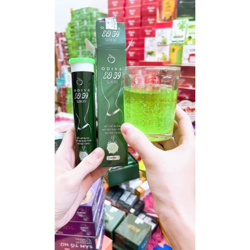 Viên Sủi Siết Eo 59 Slim X9 Odiva, Giảm Bụng, Giảm Mỡ, Không Gây Đi Ngoài