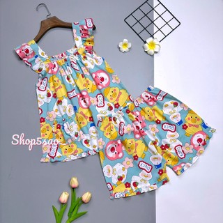 Đồ bộ tole nữ, đồ bộ lanh  đùi hai dây bản to CÓ BIGSIZE (40-82kg)_SHOP5SAO