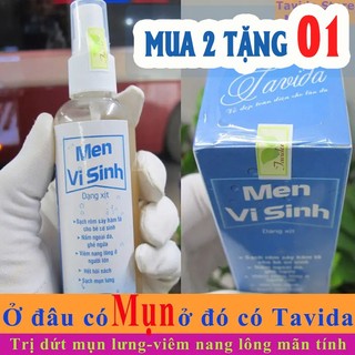 [Mua 2 tặng 1]  Men vi sinh Tavida sạch mụn lưng viêm nang lông