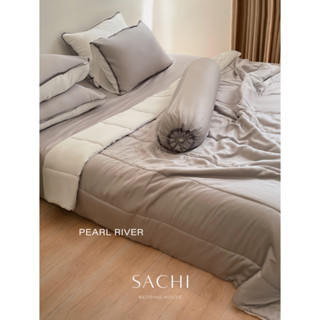 Bộ Chăn ga gối 5 món Tencel Sachi Bedding House Cao Cấp set 2 vỏ nằm ,1 ga giường bo chun,1 vỏ ôm,1 chăn chần bông.