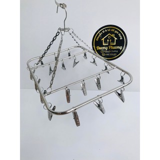 Móc dù inox vuông 20 kẹp