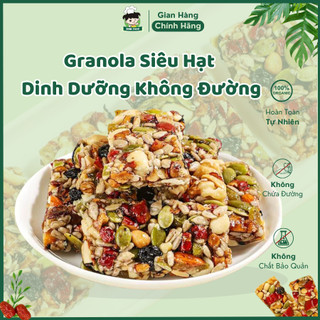 Granola Siêu Hạt Dinh Dưỡng Không Đường, Hạt Dinh Dưỡng Granola Ăn Kiêng, Bánh Ngũ Cốc Granola Giảm Cân Healthy