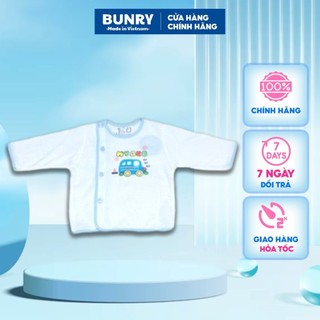 Set 5 cái áo sơ sinh bé trai bé gái JOU cotton ngắn tay ,dài tay màu trắng nút cài đa dạng áo sơ sinh cao cấp Bunry shop
