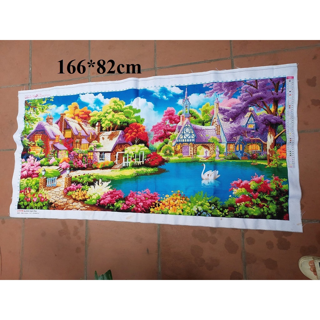Tranh thêu thành phẩm thuận buồm xuôi gió, phong cảnh đã thêu A517 F319 F283 Lv3069 LV3014 MN0151 LV3195