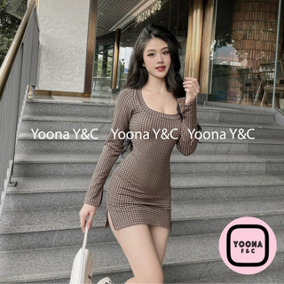 Váy mini dress basic gingham yoona 3477