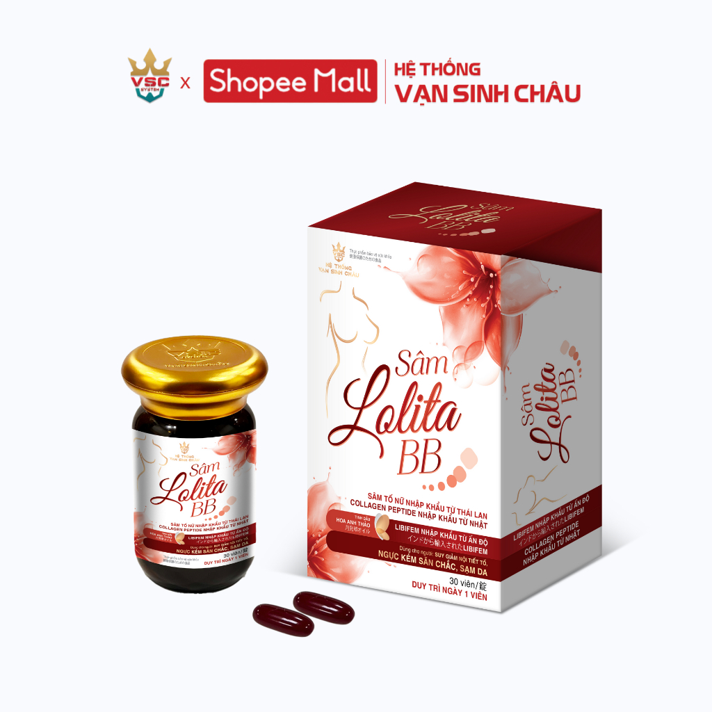 Viên uống bổ sung nội tiết tố SÂM LOLITA BB lọ 30 viên