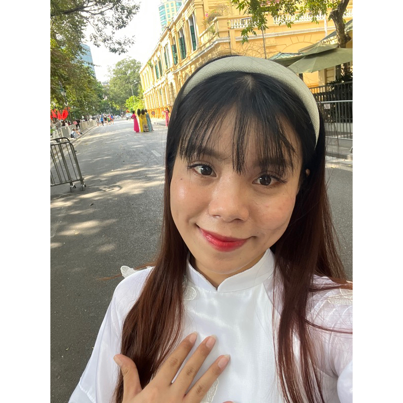 Băng đô cài tóc caro hottrend dành cho cô nàng dịu dàng phong cách mùa thu Hàn Quốc