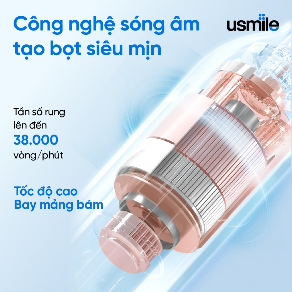Bàn chải điện sóng âm usmile P4 + Tăm nước usmile CY1