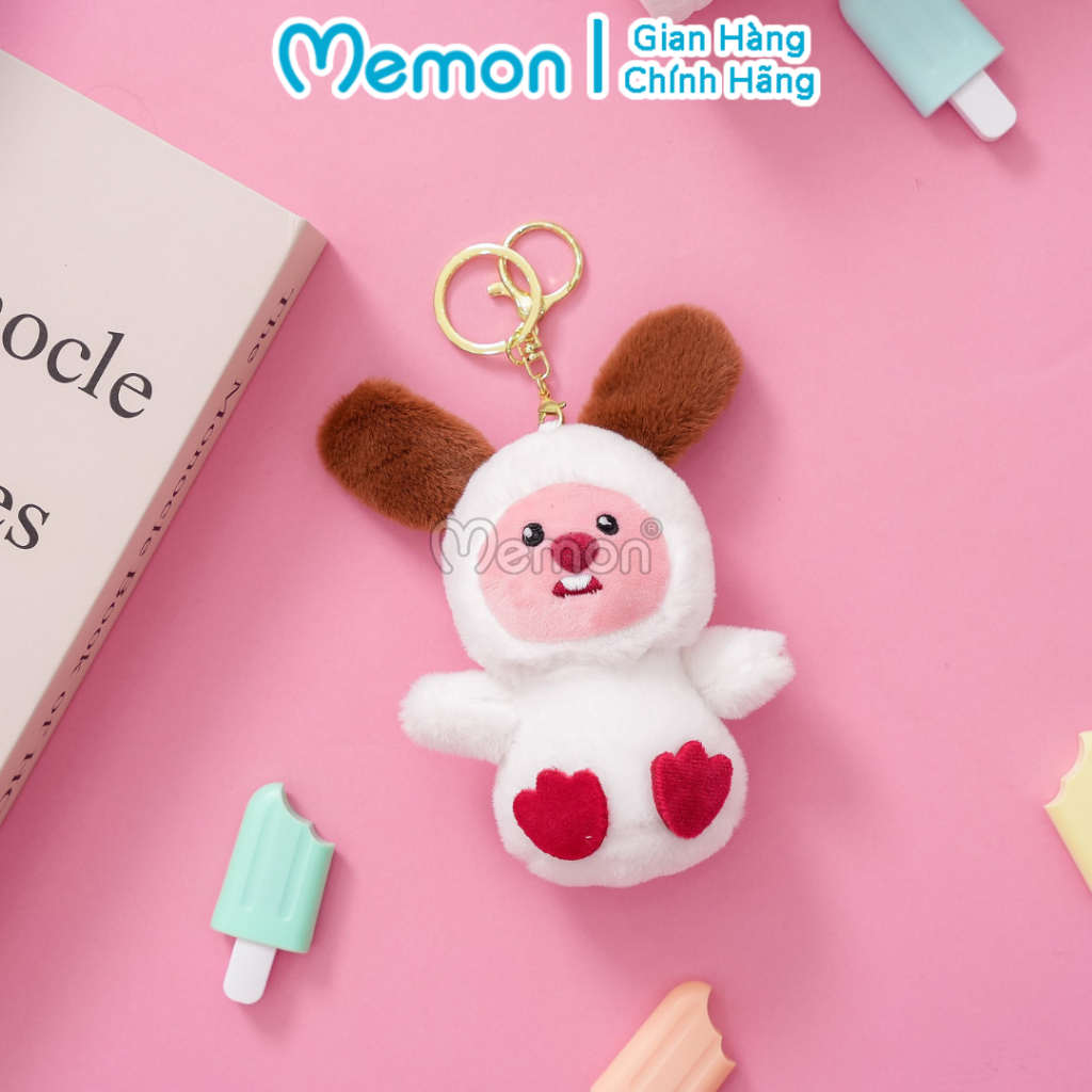 Móc Khóa Gấu Bông Hải Ly Loopy Cosplay Cao Cấp Memon