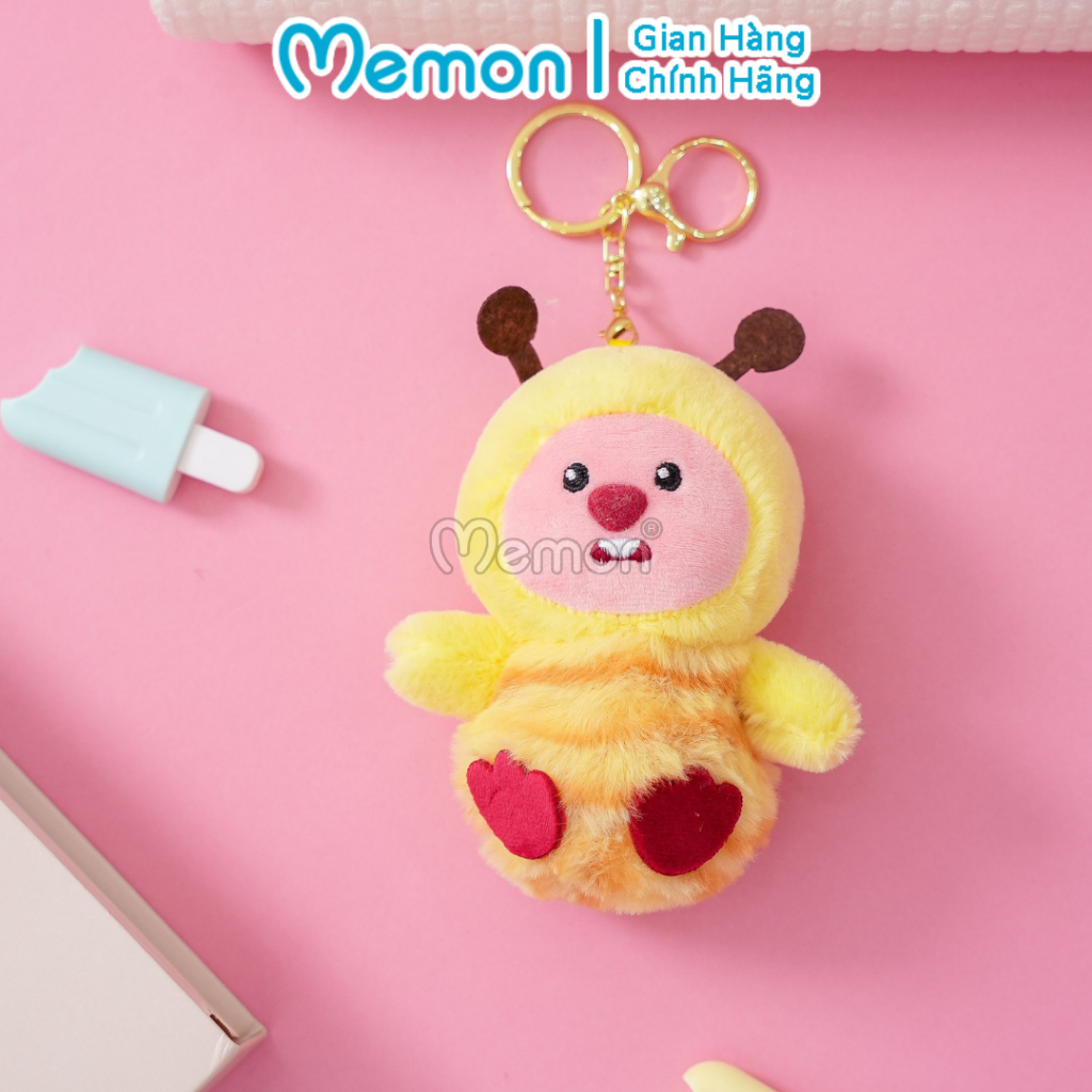 Móc Khóa Gấu Bông Hải Ly Loopy Cosplay Cao Cấp Memon