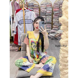 ( SỈ ) bộ lụa xước tiểu thư size từ 45kg đến 60kg