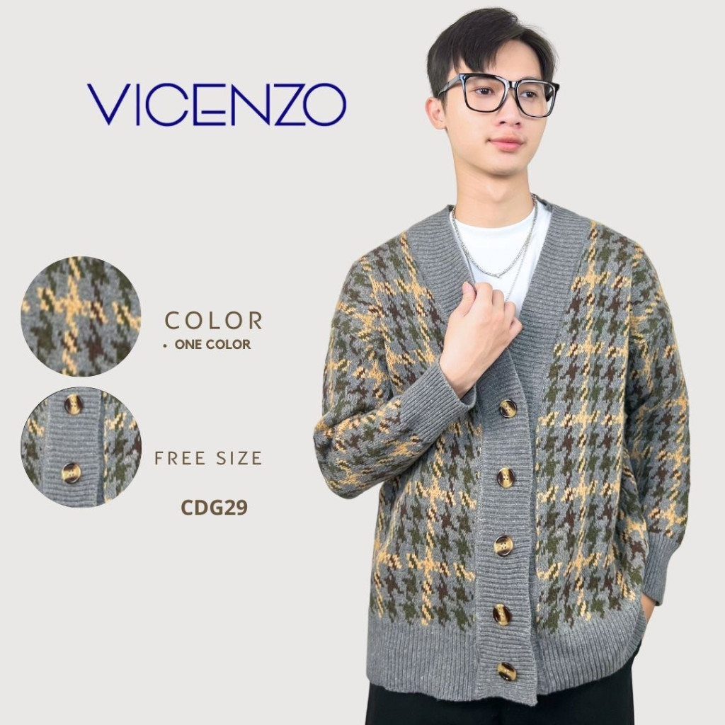 Áo Cardigan Dài Nam VICENZO Có Nhiều Màu Sắc Mẫu Mã Form Rộng. Áo Len Nam Cao Cấp Thời Trang