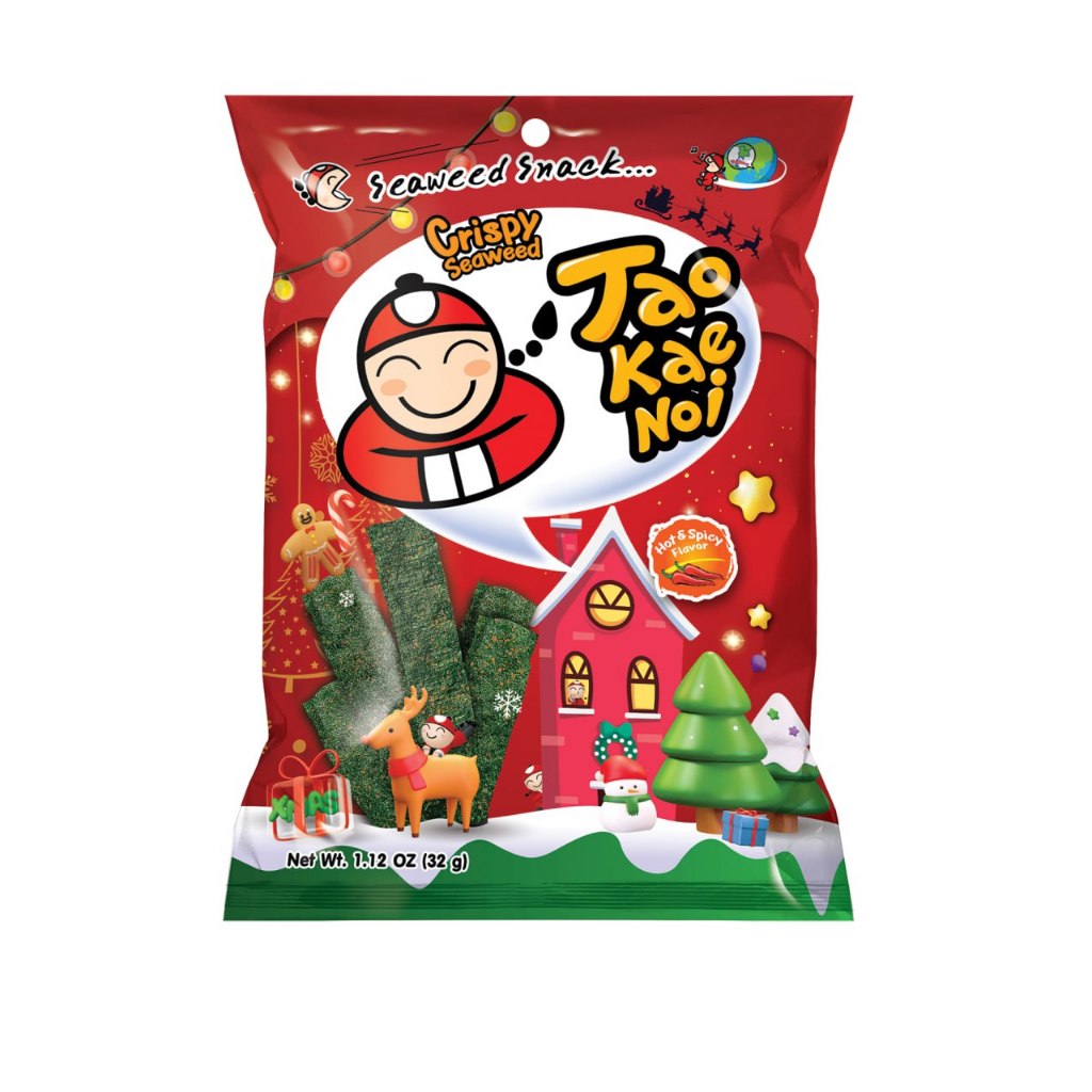 Snack rong biển TaoKaeNoi CRISPY SEAWEED Vị Hải Sản/Cay (Gói 32g)