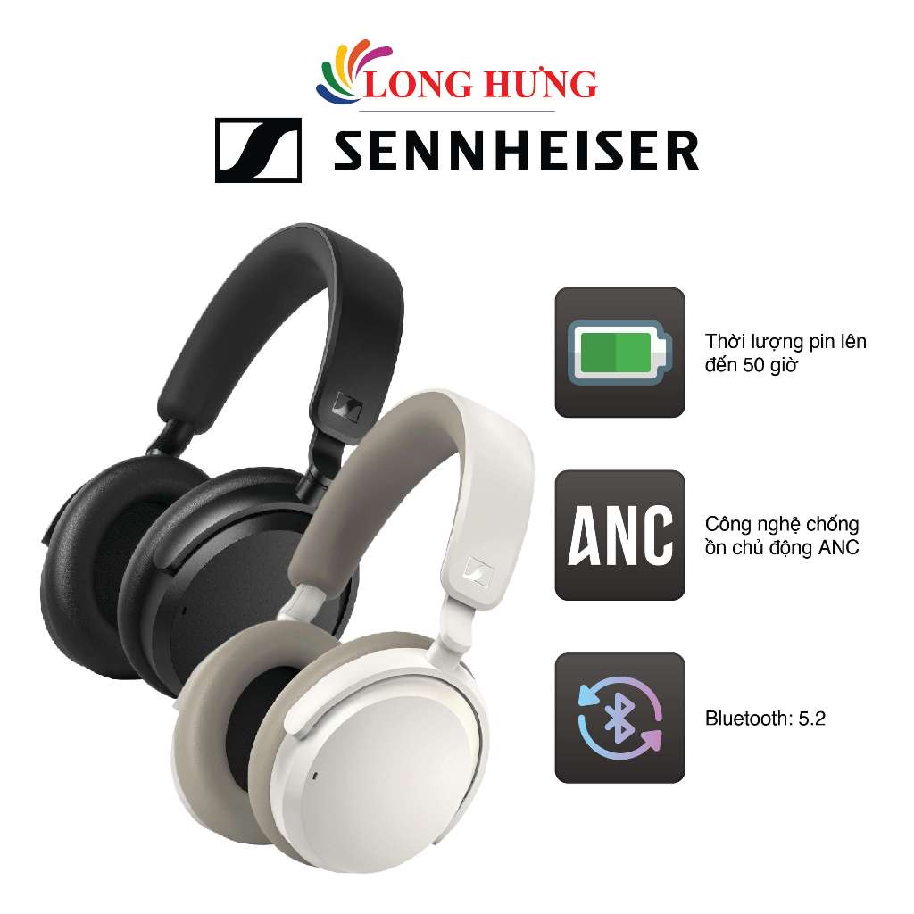 Tai nghe chụp tai Bluetooth Sennheiser Accentum Wireless ACAEBT - Hàng chính hãng