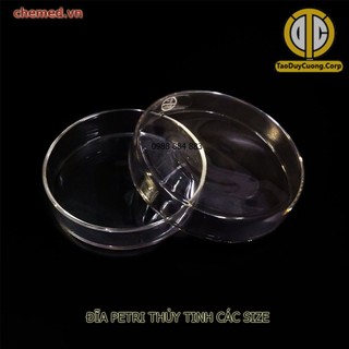 Đĩa petri thủy tinh, đĩa petri dùng nuôi cấy tế báo trong y tế, thí nghiệm các size