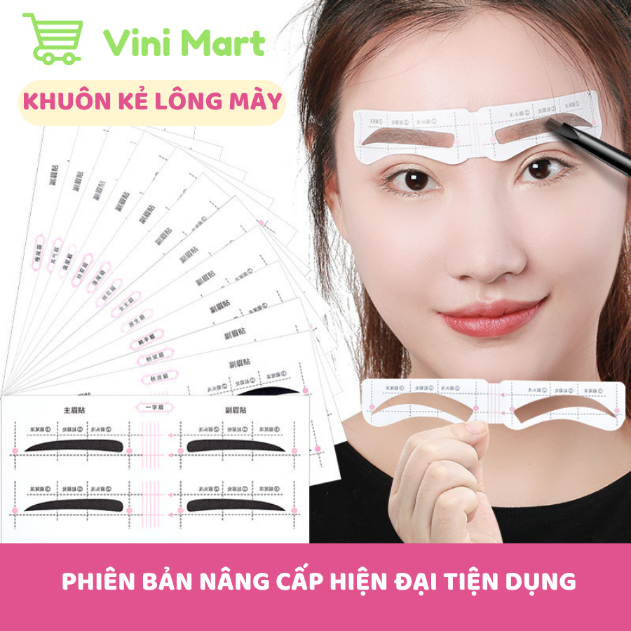 Bộ Khuôn Kẻ Lông Mày Dán Hàn Quốc dán sẵn nhiều kiểu dáng