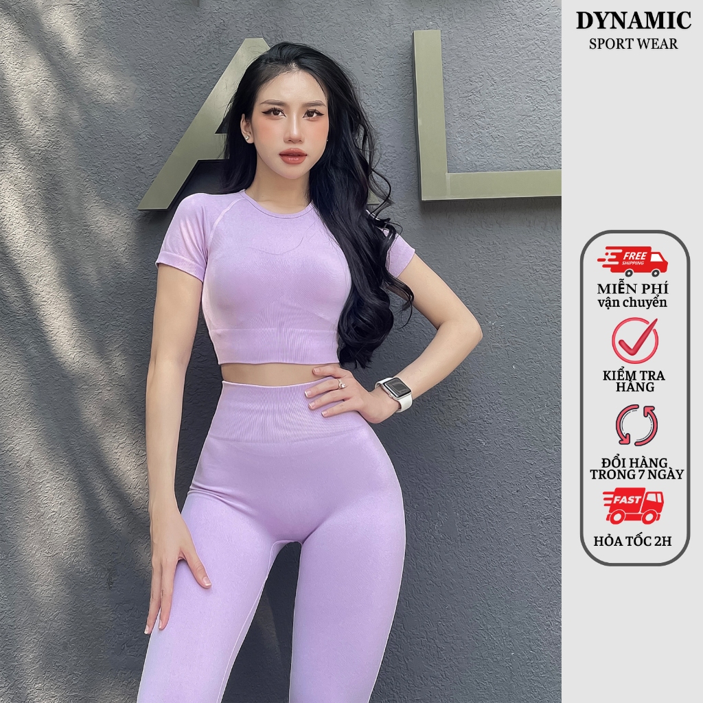 Quần dài và Croptop thể thao tập Gym, Yoga, Aerobic nữ Impact