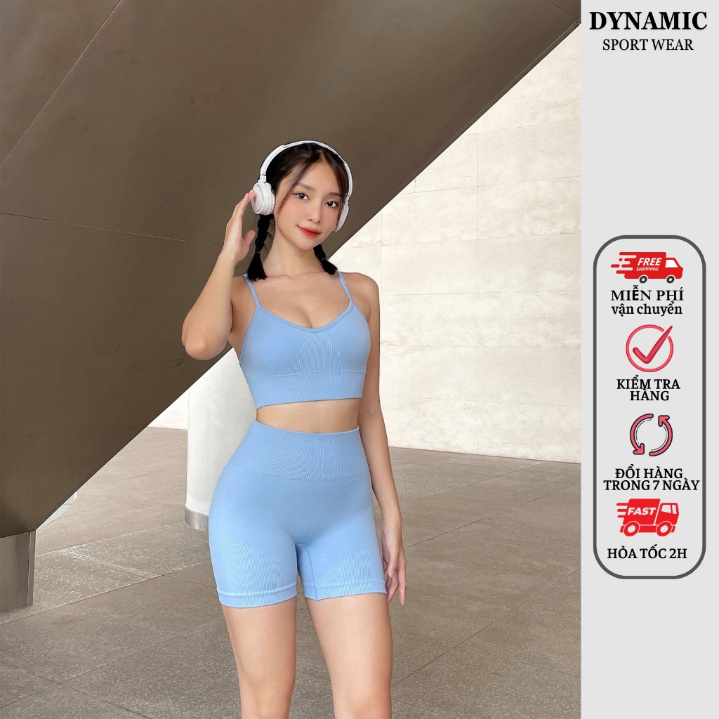 Set tập thể thao Gym, Yoga, Aerobic, Chạy Bộ nữ Impact gồm Quần đùi và Bra