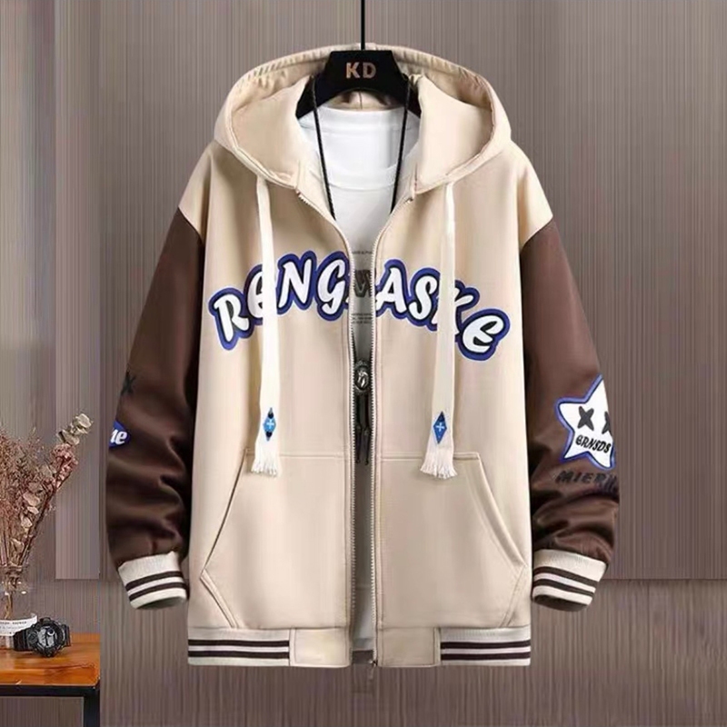 Set Bộ Áo Khoác Nam Dài Tay Có Mũ In Chữ Kèm Quần Cạp Chun Bo Gấu Thời Trang Zenkonu AO KHOAC NAM 055V1 + QUAN NAM 069V1