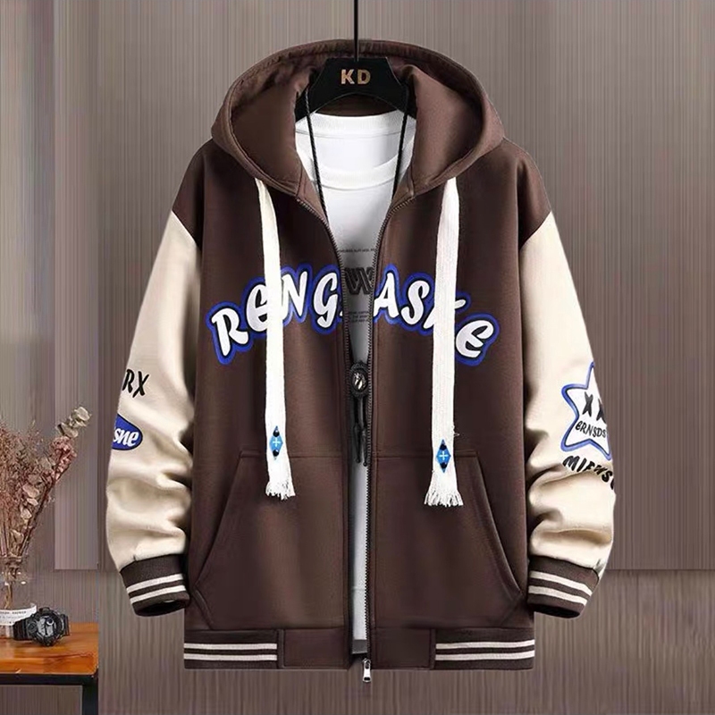 Set Bộ Áo Khoác Nam Dài Tay Có Mũ In Chữ Kèm Quần Cạp Chun Bo Gấu Thời Trang Zenkonu AO KHOAC NAM 055V1 + QUAN NAM 069V1