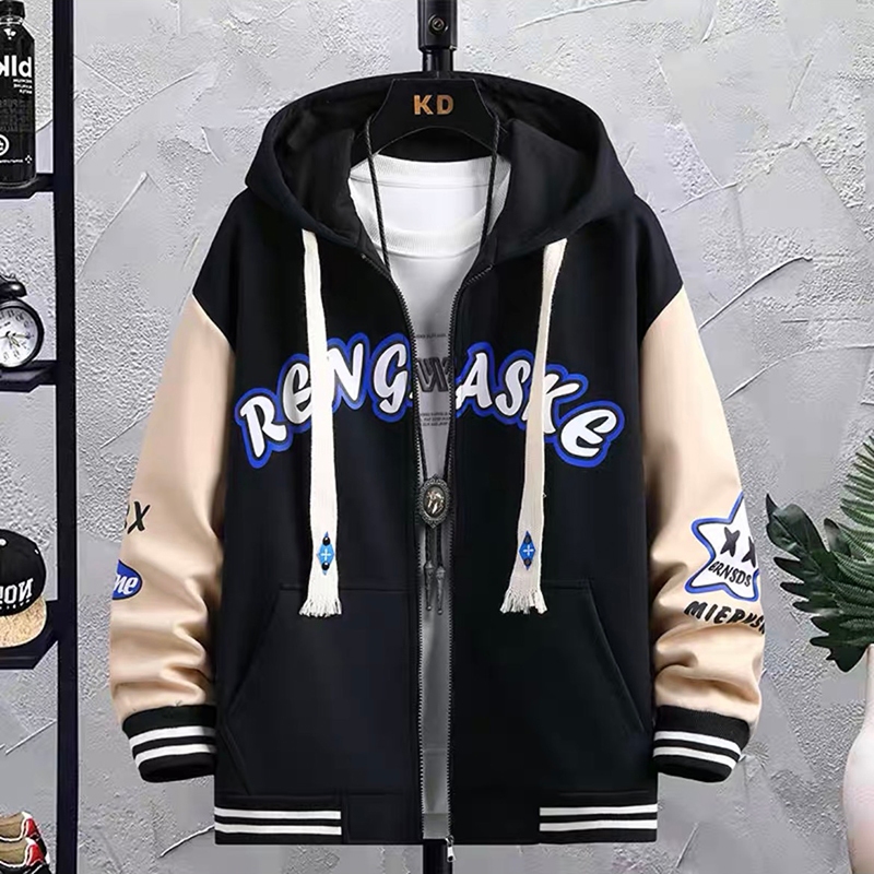 Set Bộ Áo Khoác Nỉ Nam Dài Tay Có Mũ In Chữ Phối Quần Cạp Chun Bo Gấu Thời Trang Zenkonu AO KHOAC NAM 055 + QUAN NAM 069