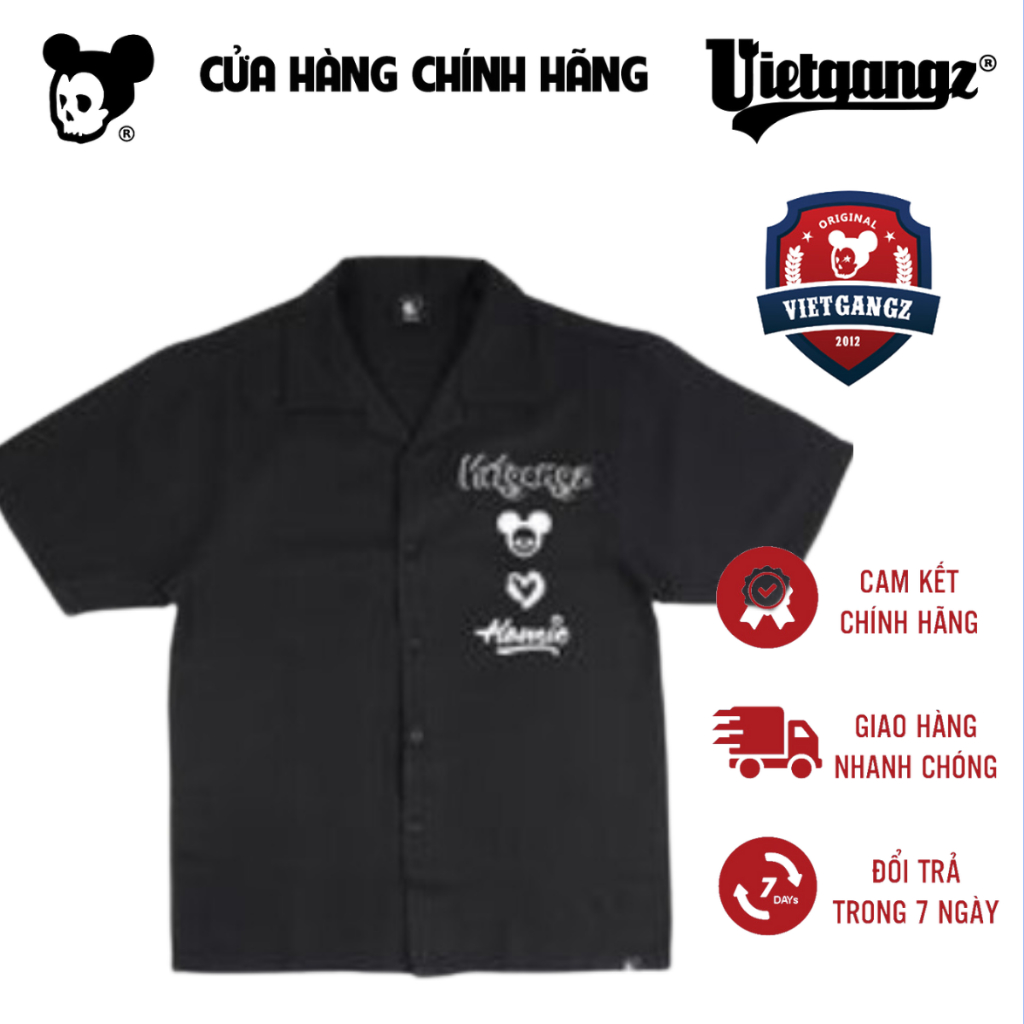 Áo Sơ Mi Tay Ngắn VIETGANGZ HOMIE Chất Liệu Mango KHÔNG Nhăn, Mịn, Mặc Thoáng Mát, IN LỤA BỀN BỈ